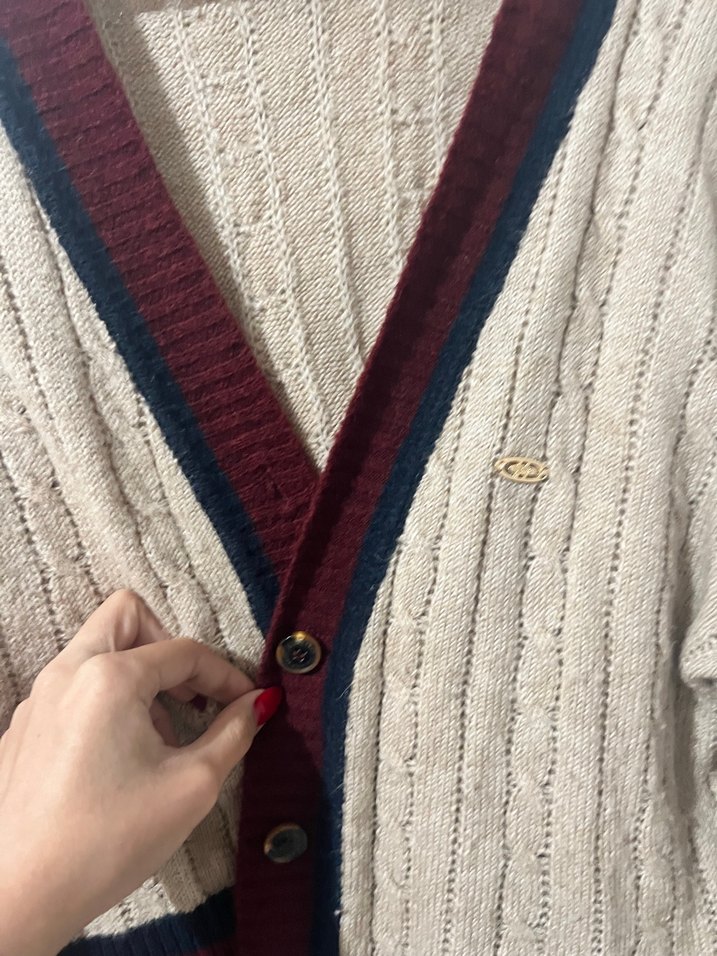 US. Polo Uzun Kol Triko Kadın Hırka - Görsel 3