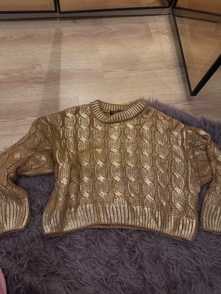 Kahverengi metalik  Kadın Kazak - Görsel 2