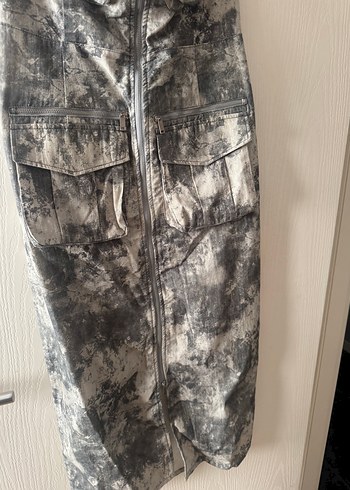 Gri Kamuflaj Desenli Kot Tulum - Görsel 3