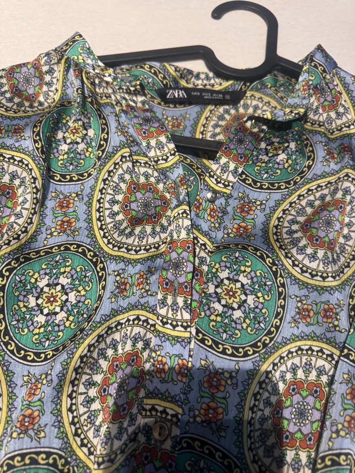 Bohem Uzun Kollu Desenli Gömlek - Görsel 3