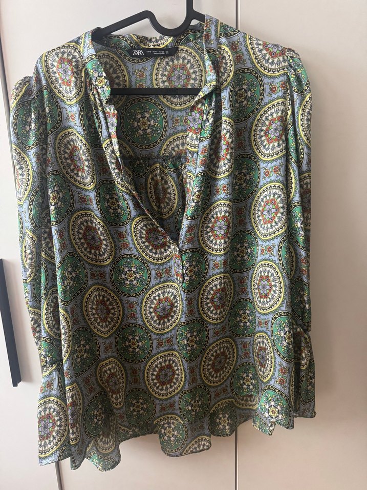 Bohem Uzun Kollu Desenli Gömlek - Görsel 2