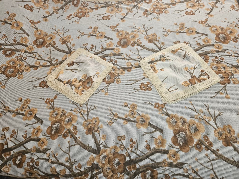 vintage 50 senelik masa örtüsü takımı - Görsel 4