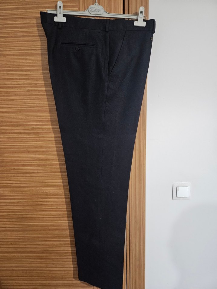 Kemer Detaylı Lacivert Denim Erkek Pantolon - Görsel 2