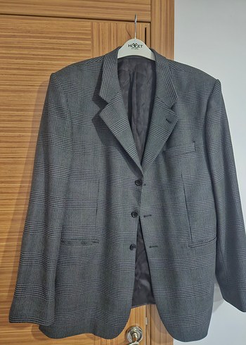 Blu marka gri çizgili erkek ceket - Görsel 2