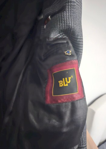 Blu marka gri çizgili erkek ceket - Görsel 3