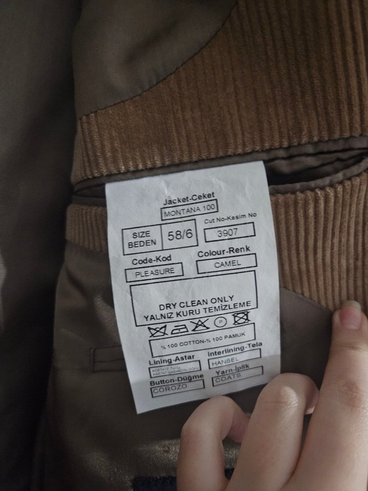 Altimod Kahverengi kadife Erkek Ceket - Görsel 5