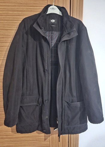 KIĞILI SİYAH ERKEK KABAN - Görsel 2