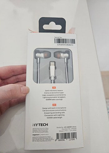 Hytech Beyaz Metal Kulak İçi Kulaklık - Görsel 2