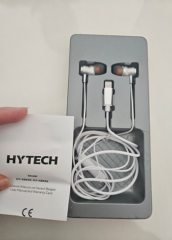 Hytech Beyaz Metal Kulak İçi Kulaklık - Görsel 3