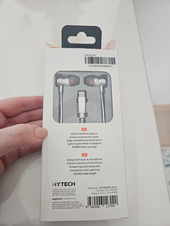 Hytech Beyaz Metal Kulak İçi Kulaklık - Görsel 2