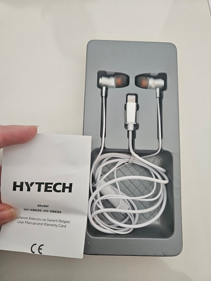 Hytech Beyaz Metal Kulak İçi Kulaklık - Görsel 3
