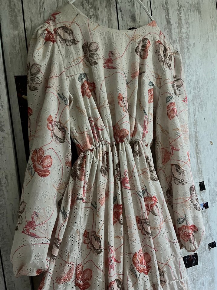 Çiçek Desenli Uzun Elbise - Görsel 2