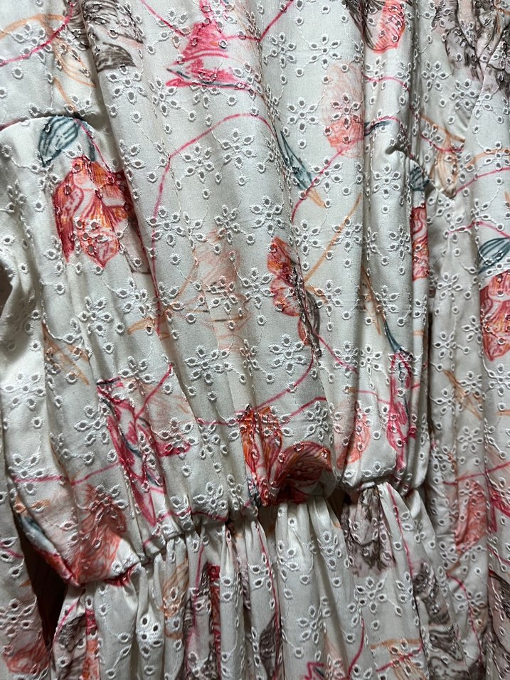 Çiçek Desenli Uzun Elbise - Görsel 3