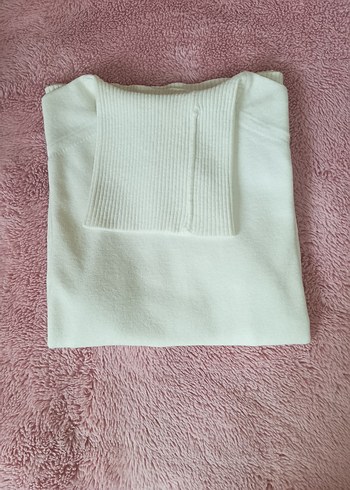 kadın yünlü beyaz badi - Görsel 5