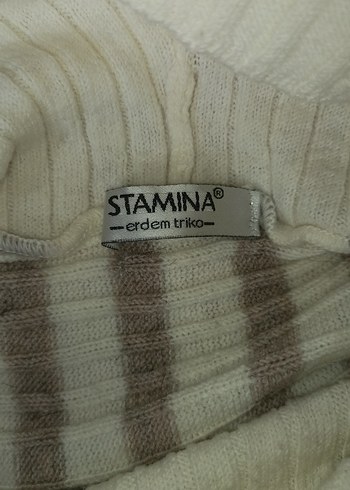 kadın yünlü beyaz badi - Görsel 4