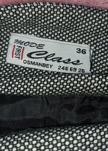 Gri Pilili Midi Kadın Etek - Görsel 3