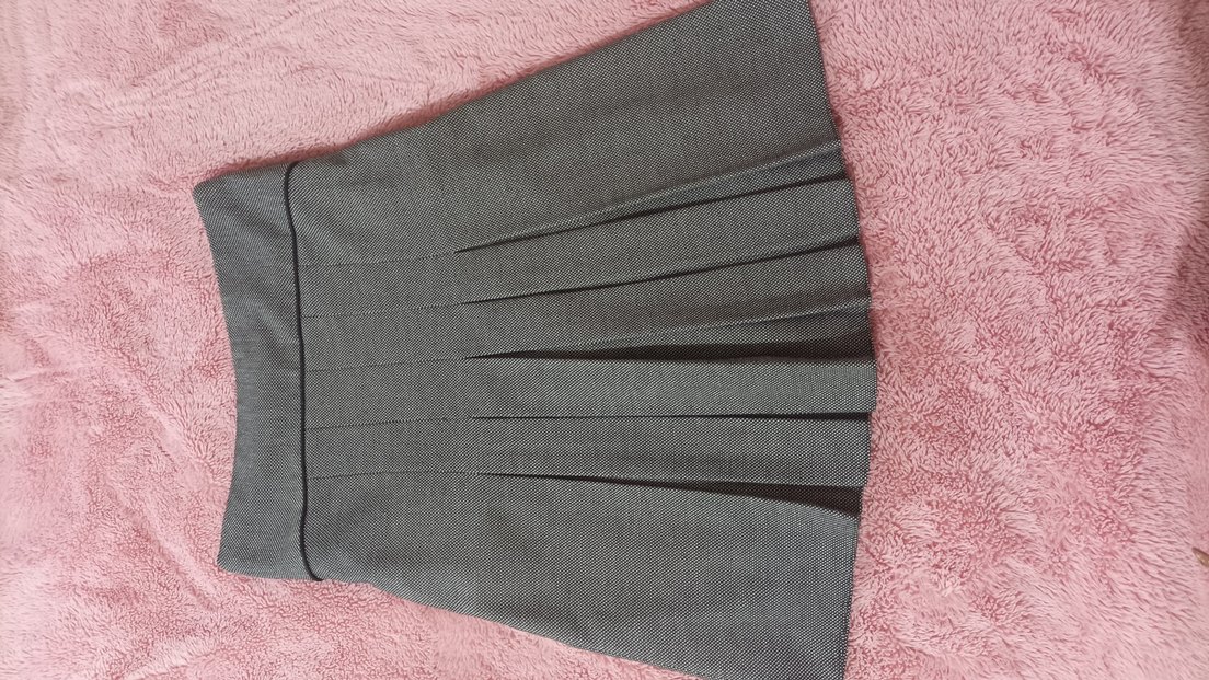 Gri Pilili Midi Kadın Etek - Görsel 2