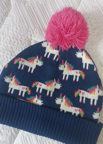 Renkli Unicorn Desenli Kız çocuk bere - Görsel 3