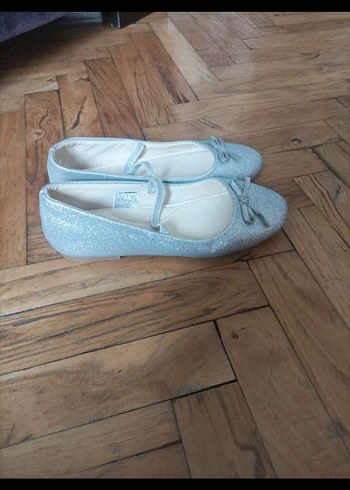 Kız Çocuk Gri Fiyonk Detaylı Babet - Görsel 5