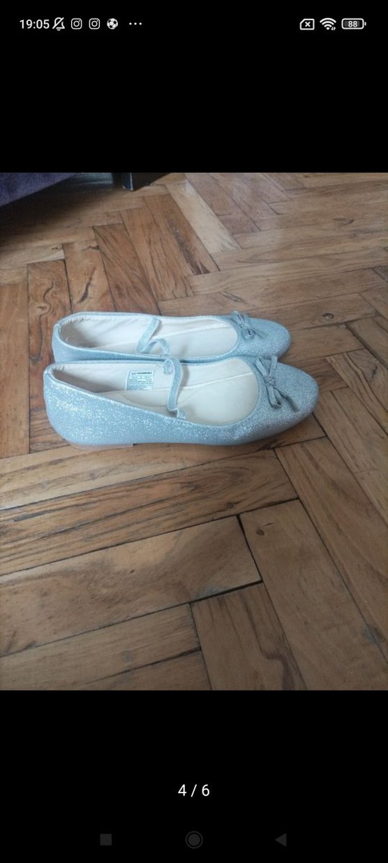 Kız Çocuk Gri Fiyonk Detaylı Babet - Görsel 5