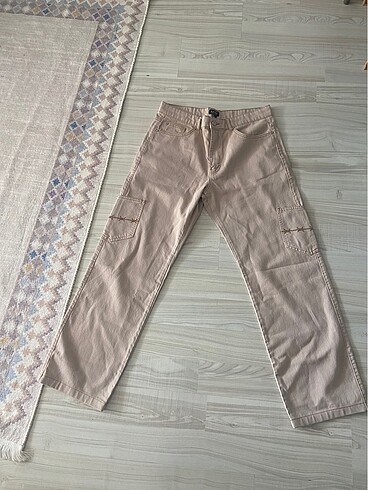 Baggy jean erkek bej pantolon