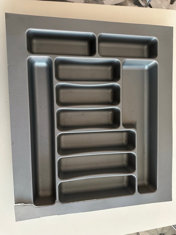 Nakışlı Vintage Kırmızı Supla ve çekmece içi kaşıklık - Görsel 3