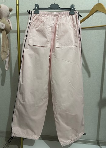 Stradivarius Pembe Rahat Kesim Kadın Kumaş Pantolon - Görsel 2