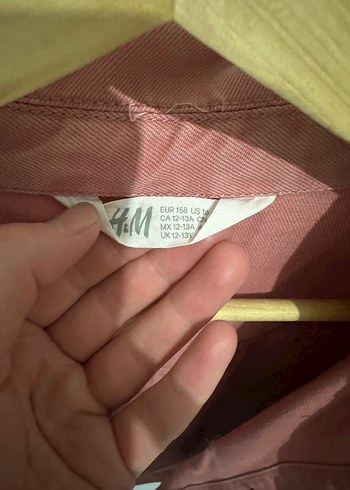 H&M Düğmeli Pembe Kadın Gömlek - Görsel 4