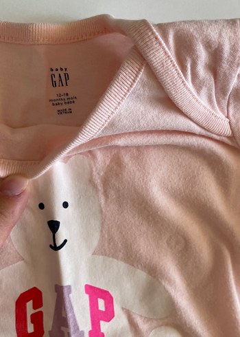 Pembe Uzun Kollu Bebek Body GAP - Görsel 3