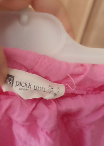 Trendyol & Milla Pembe Pilili Uzun Keten Etek