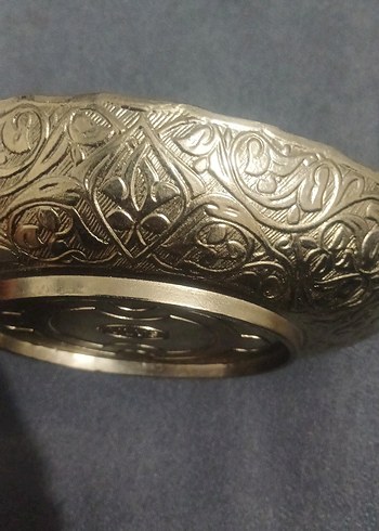 gümüşRenkli Yılan Desenli Tepsi - Görsel 3