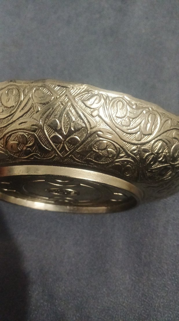 gümüşRenkli Yılan Desenli Tepsi - Görsel 3