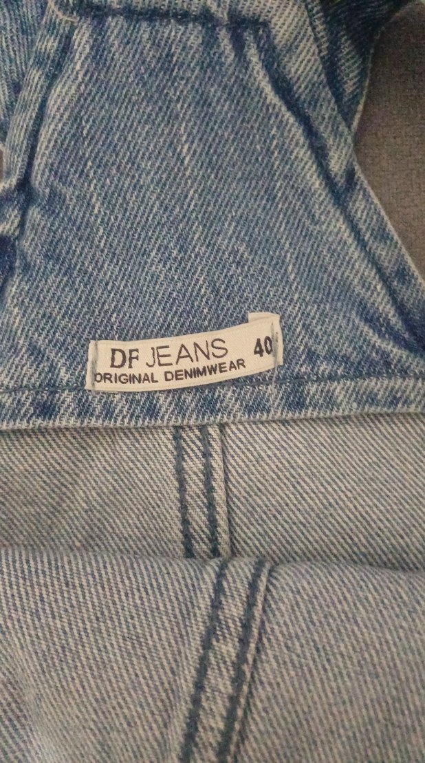 Kadın Gri Mavi Kot Tulum Midi Boy - Görsel 5