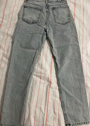 36 Beden gri Renk Gri Batik Desenli Kadın Denim Pantolon