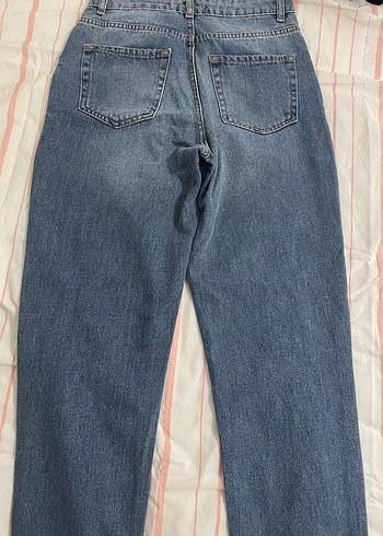 Koton Kadın Gri Bol Kesim Midi Boy Denim Jean