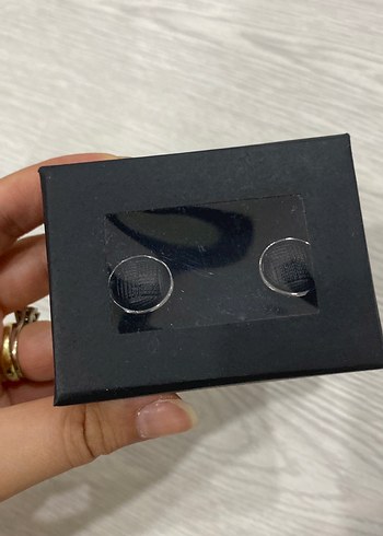Beden Renk Siyah Gri Desenli Erkek Kol Düğmesi