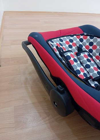 Renkli Desenli Bebek Oto Koltuğu Kırmızı - Görsel 2