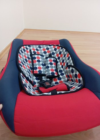 Renkli Desenli Bebek Oto Koltuğu Kırmızı - Görsel 3
