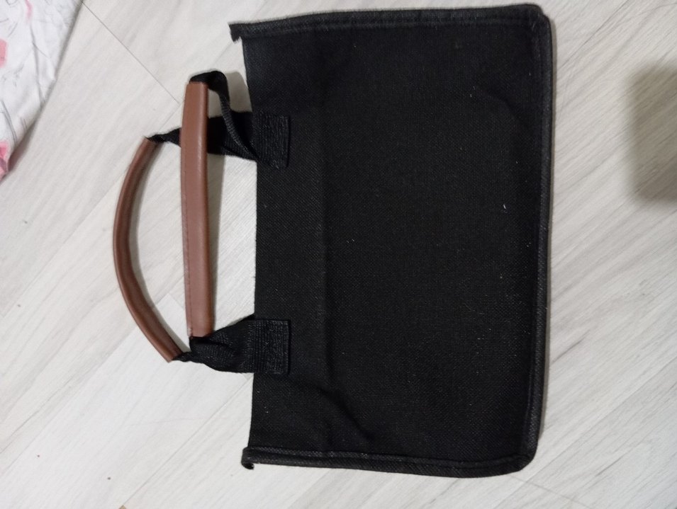 Deri Saplı Siyah Minimalist Kadın Çanta - Görsel 3