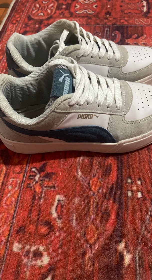 Puma Beyaz Mavi Kadın Spor Ayakkabı - Görsel 4