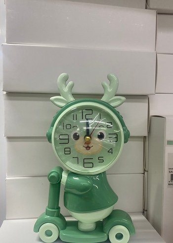 Renkli Pembe Baykuş Masa Saati - Görsel 3