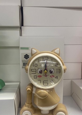 Renkli Pembe Baykuş Masa Saati - Görsel 2