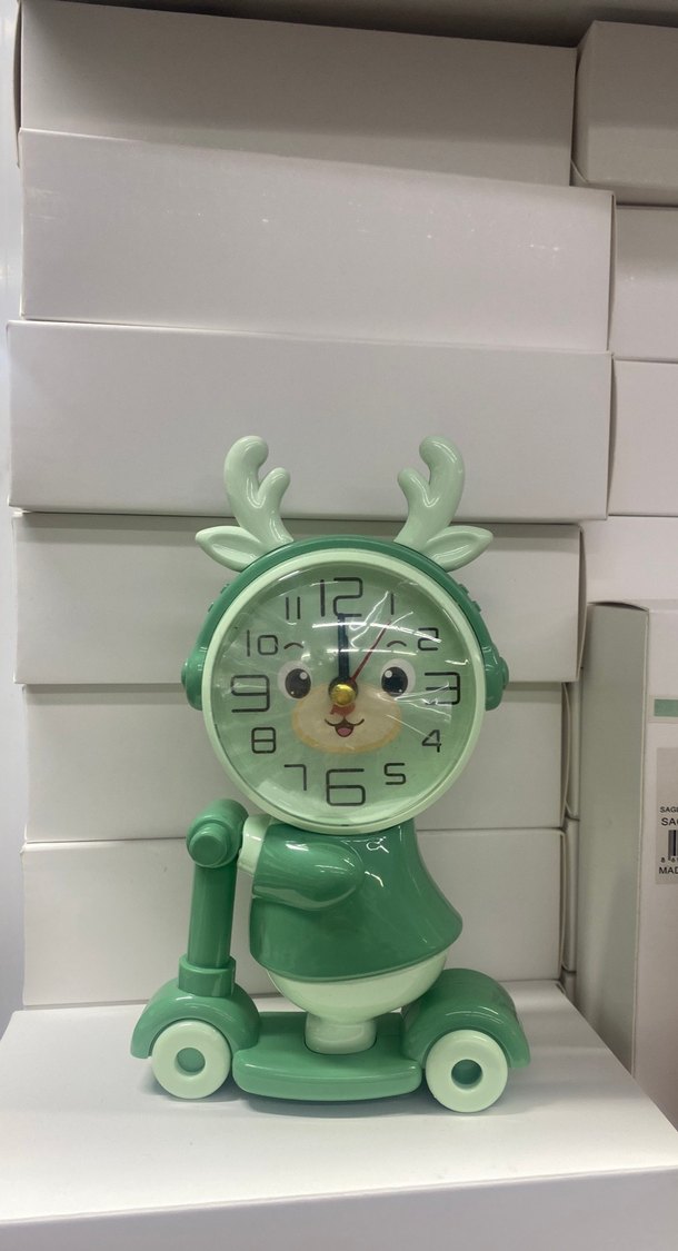 Renkli Pembe Baykuş Masa Saati - Görsel 3