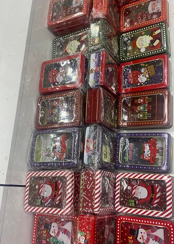 Renkli Yılbaşı Temalı Metal Kutu Seti - Görsel 3