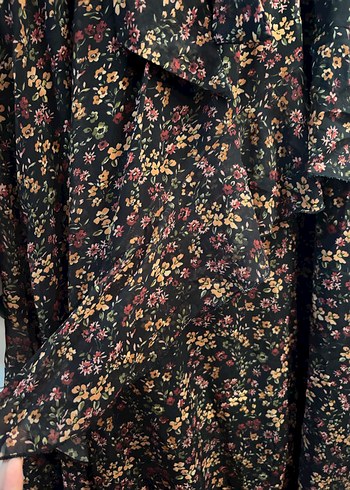 Çiçek Desenli Uzun Elbise - Görsel 5