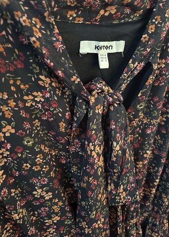 Çiçek Desenli Uzun Elbise - Görsel 2