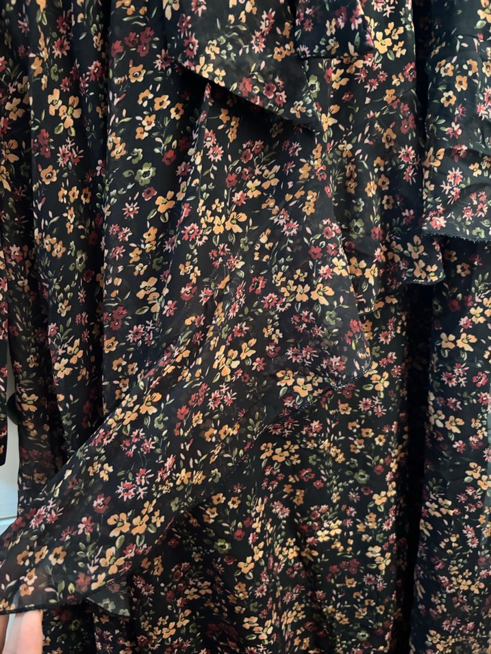 Çiçek Desenli Uzun Elbise - Görsel 5