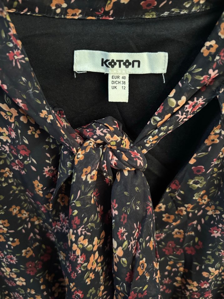 Çiçek Desenli Uzun Elbise - Görsel 3