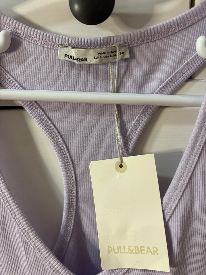 Lila V Yaka Midi Elbise - Görsel 2