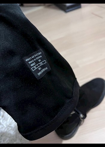 Zara Siyah Süet Dizüstü Kadın Çizme
